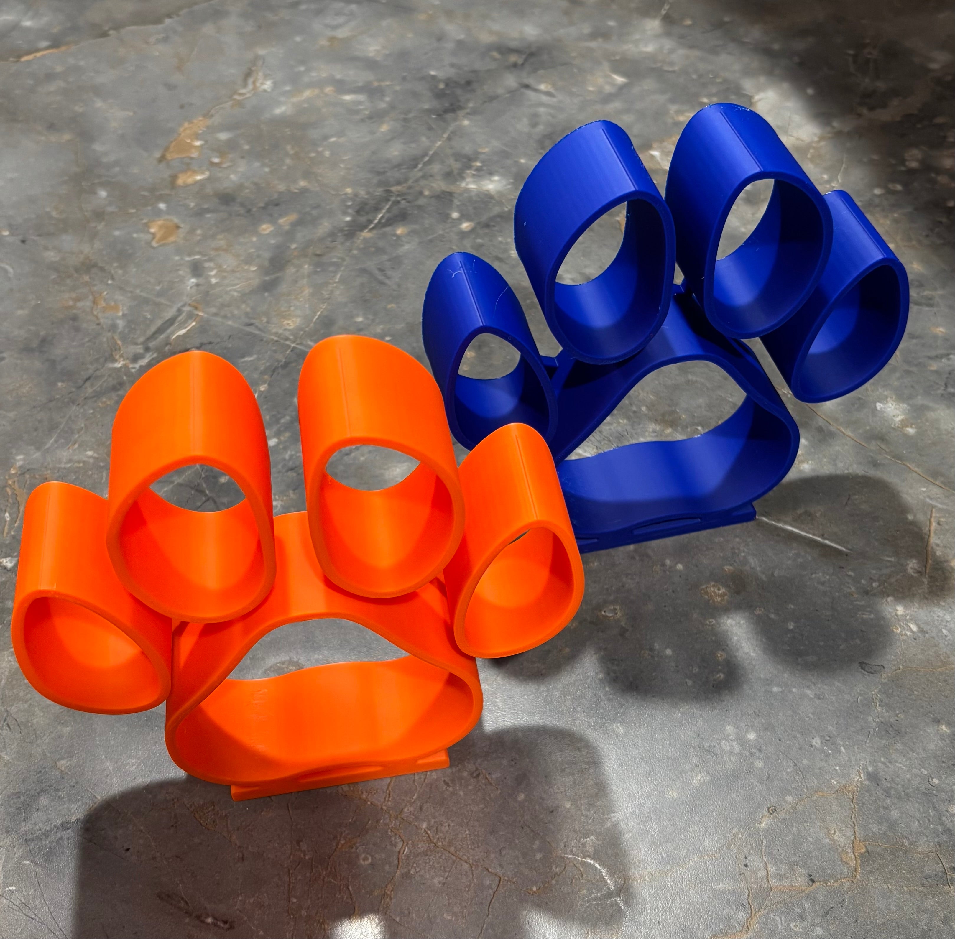 Blue & Orange Cougar Paws
