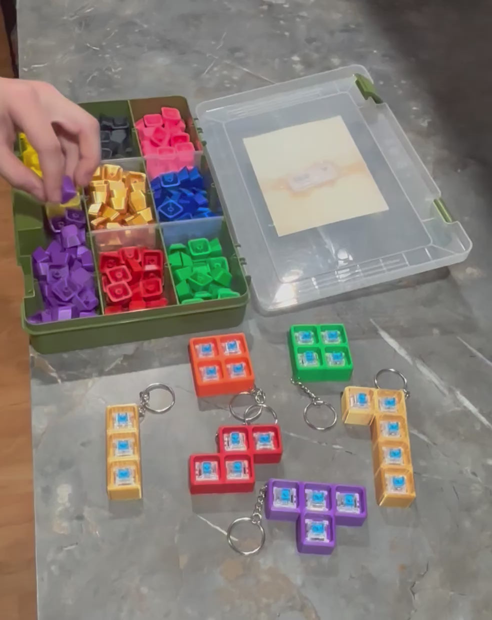 Tetris Shaped Clicker Keychain